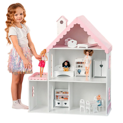 Домик для кукол Снежана Pema kids бело-розовый 1